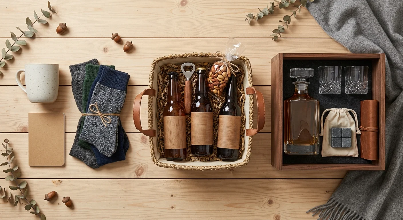 Barselsgaver til far i forskellige prisklasser — fra sjove krus til premium gavekurve