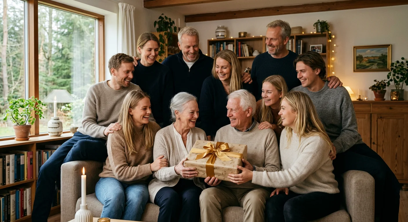 Familie der giver fælles guldbryllupsgave til par der fejrer 50 år