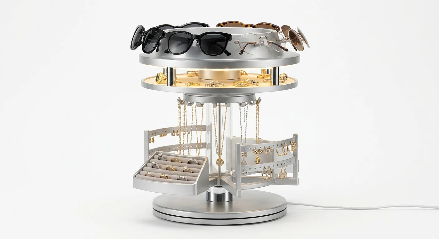 Elektrisk smykke- og brilleholder fra Seniorshop — julegave til svigermor