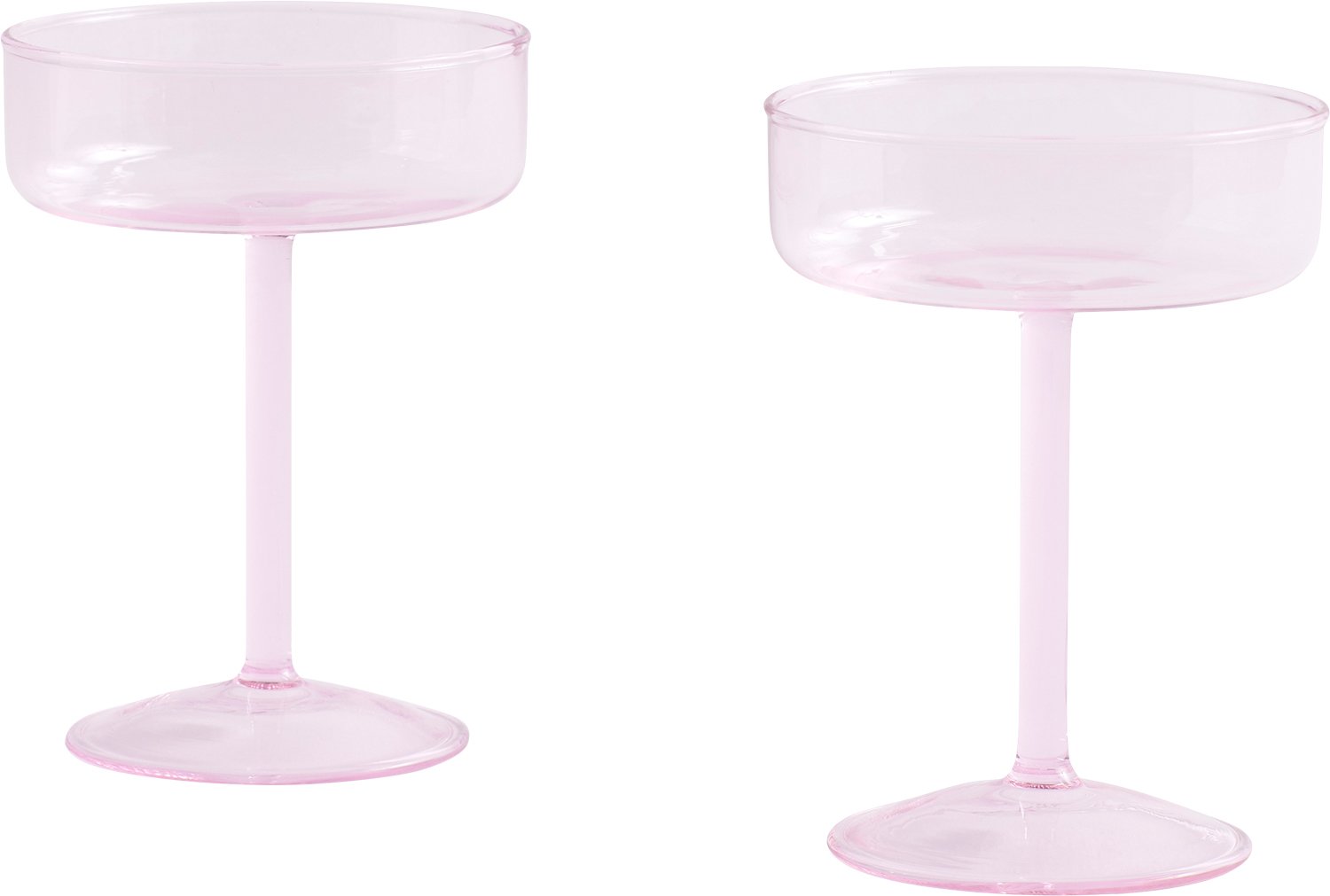 HAY Tint Coupéglas i rosa sæt af 2 — festlig og moderne bryllupsgave