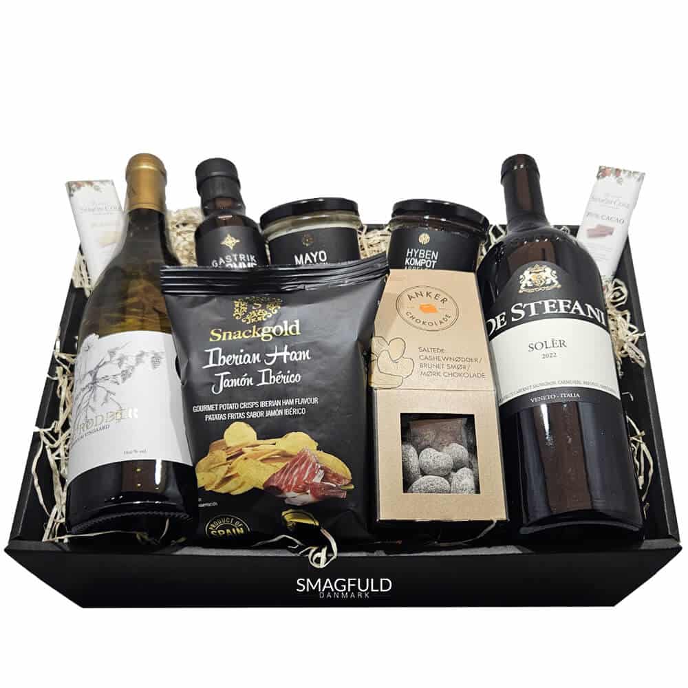 Gavekurv, Vin og Hygge på luksus — weekendophold som julegave fra Smagfuld Danmark