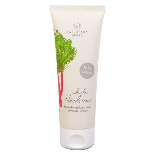 Naturfarm Vegan Håndcreme Rabarer, 75ml. — Ren-velvaereshop.dk