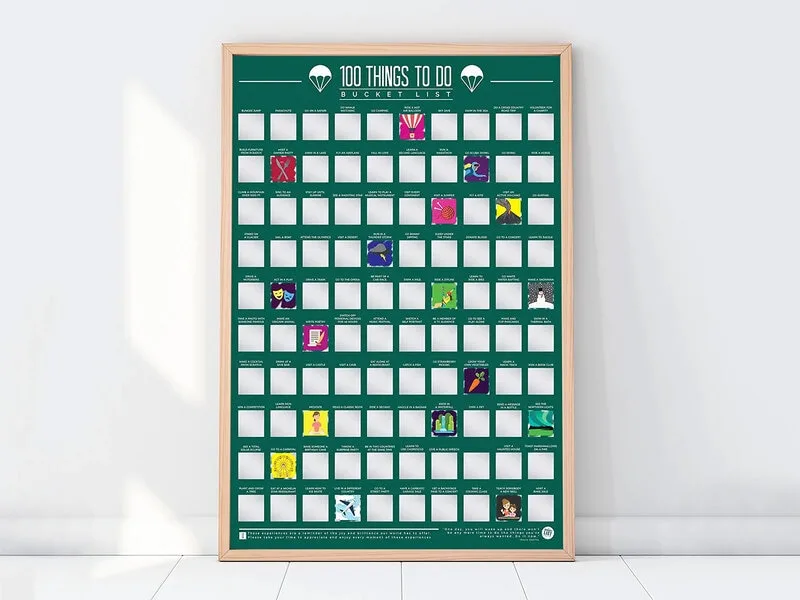 100 Things To Do Skrabeplakat — studentergave fra Coolstuff