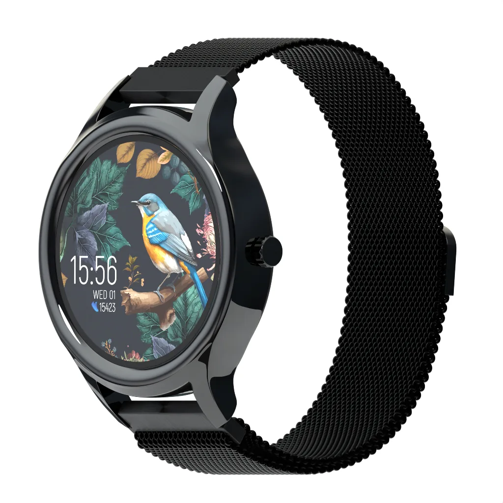Forever ForeVive 3 smartwatch - Vandtæt, Bluetooth, Puls/Blodtryk - Dansk sprog - iOS/Android - Sort — studentergave fra Capida (DK)