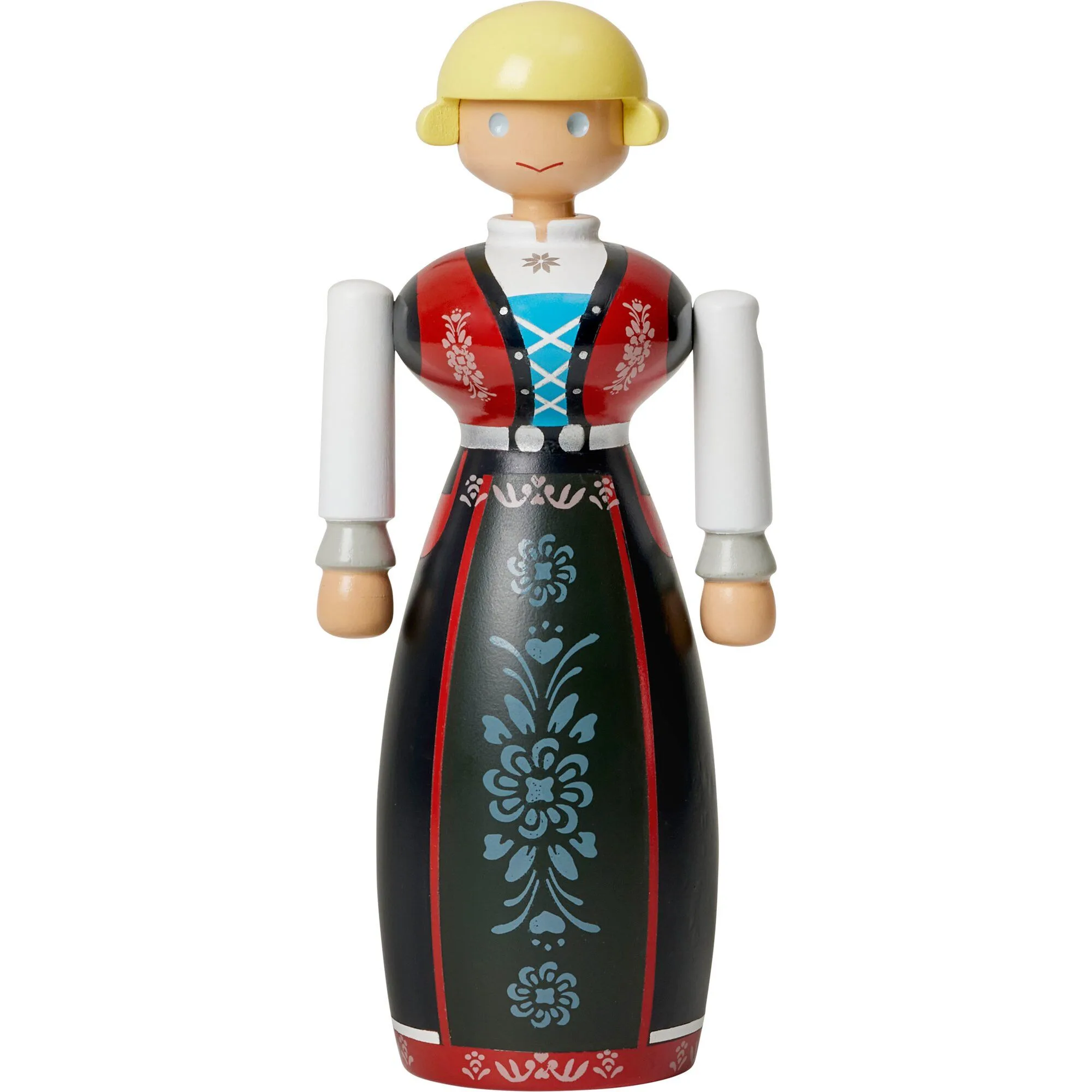 Kay bojesen Norsk Bunad kvinde sort/rød/hvid — studentergave fra KitchenOne