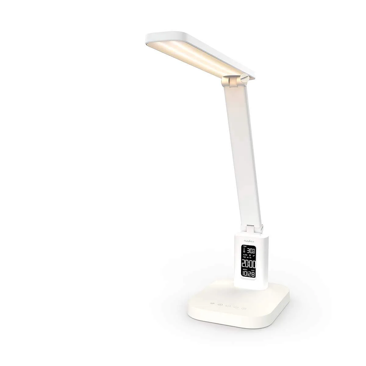 LED-skrivebordslampe med spejl, 3 tilstande, genopladelig, hvid — studentergave fra eStore