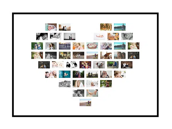 Hjertecollage plakat