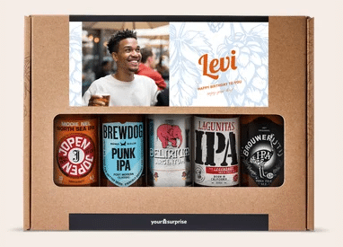 Personlig øl-gaveæske – skål for studenterjubel